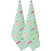 DII Holiday Dish Towels Christmas Kitchen Décor, 18x28, Vintage Ornaments, 2 Piece