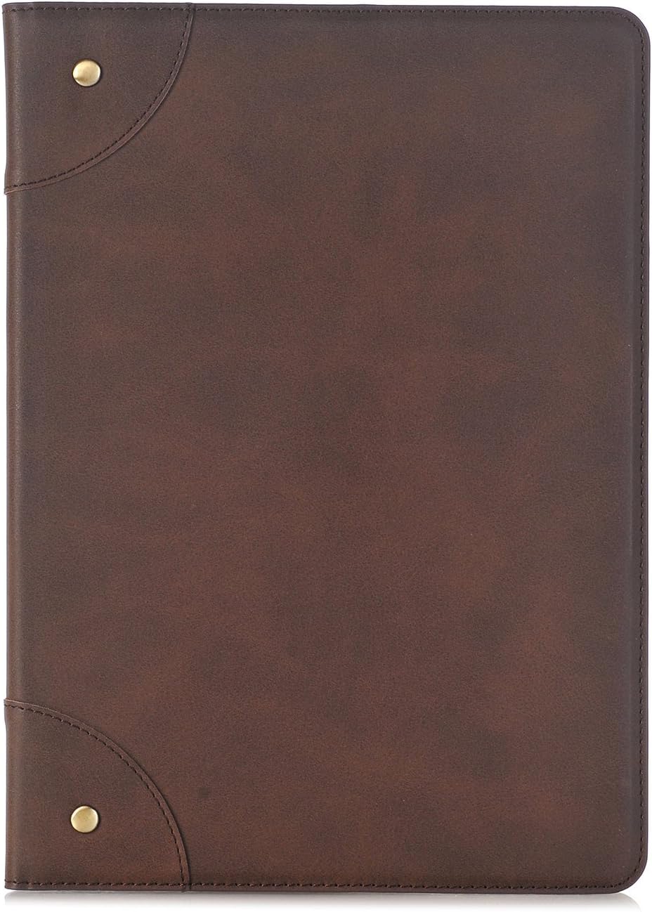 Jennyfly Galaxy Tab A 8.0 Case Retro SM-T350 Premium PU Leather Folio Hand Free Stand Case Smart Cover Screen Protector with Card Slot for Samsung Galaxy Tab A 8.0- Dark Brown