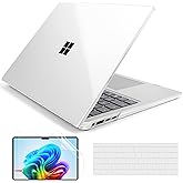 Batianda Crystal Case for Microsoft Surface Laptop 15-inch Touchscreen Copilot+ PC 2024 (7th Ed) Lightweight Durable Scratch-Resistant Easy Install, with Keyboard Cover & Screen Protector, Clear