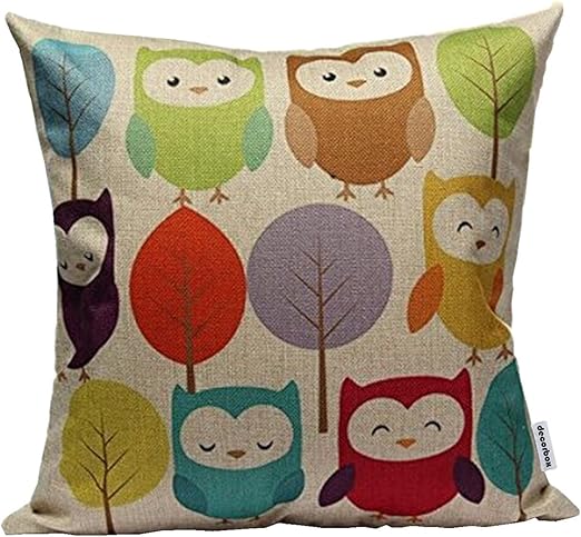 Amazon Com Decorbox Cotton Linen Square Throw Pillow Case