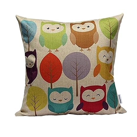 Cotton Linen Square Throw Pillow Case Decorative Cushion Cover