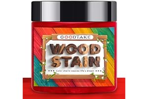 GOODTAKE Red Wood Stain Powder, Wood Dye Stain That Makes Vibrant Wood, Premium Fast Dry Wood Stain Powder, Multiple Finishes - Indoor and Outdoor Wooden (Red, 2 oz)