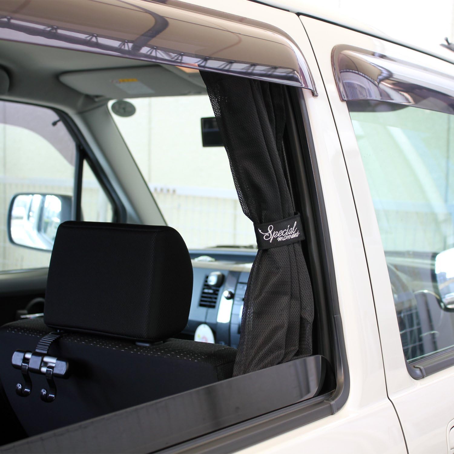 Amazon メルテック スタイリッシュカーテン 車用 メッシュタイプ 2枚入り Lサイズ 窓枠高さ45 53 Meltec C Ml カーテン 車 バイク