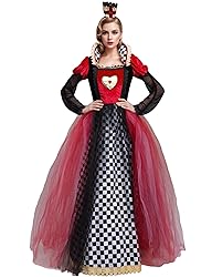ZEXIGLAD Queen of Hearts Costume Women Halloween