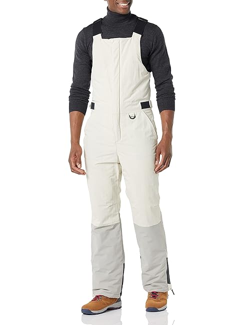 Amazon Essentials Men's Water-Resistant Insulated Snow Bib Overall, Grey Ivory Color Block, X-Large