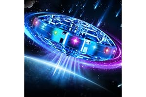 Vantexi Drone for Kids, 2025 Upgrade Flying Toys with LED, Hover Boomerang Mini Drone, Hand Operated UFO Flying Orb Ball, Christmas Birthday Gifts for 6 7 8 9 10 11 12+ Boys Indoor Outdoor (Blue)