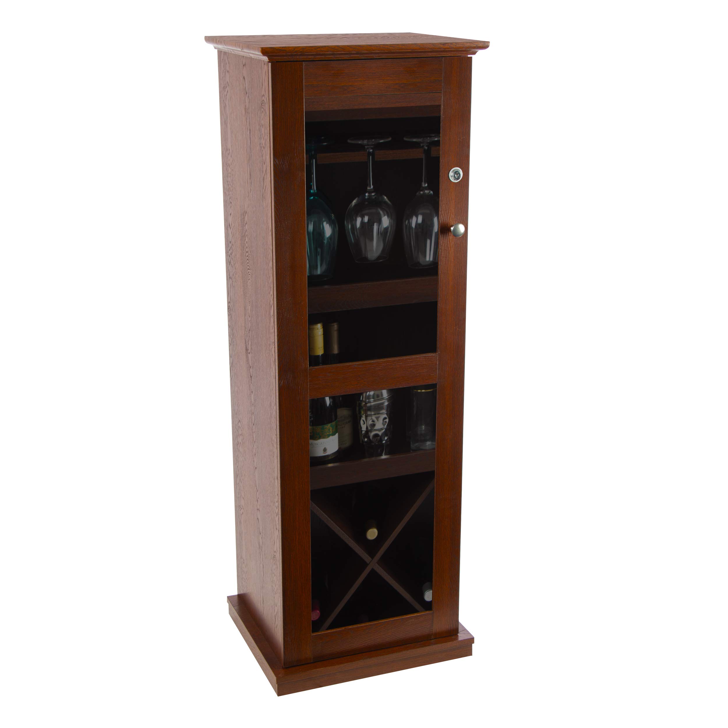 Buy Atlantic Herrin Bar Tempered Glass Lockable Door, European Hidden Hinges, Storage