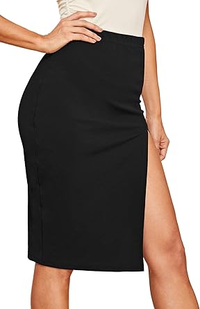 midi skirt with side split