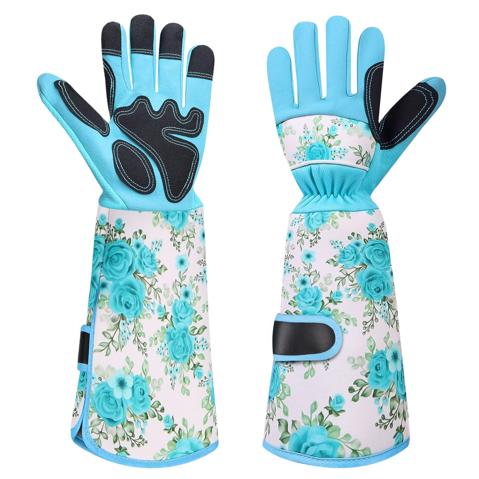 DLY Gardening-Gloves-for-Women, Breathable and Comfortable Long-Leather-Garden-Gloves, Rose/Blackberry Pruning Heavy Duty Gardening Work Gauntlet with Forearm Protection - Medium — image 1