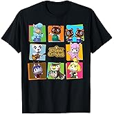 Animal Crossing Group Shot Panels T-Shirt Small