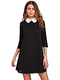 Floerns Women's Peter Pan Collar Short Tunic Dress