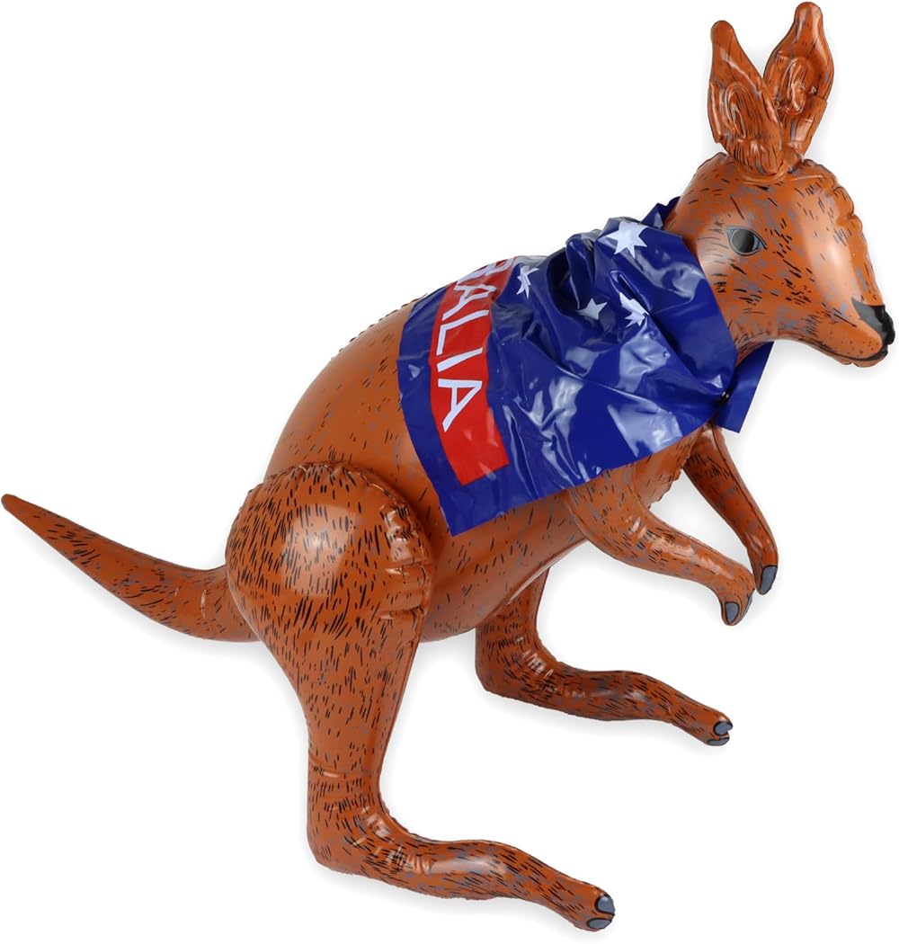 Henbrandt Inflatable Kangaroo 70cm with Blue Australian Flag
