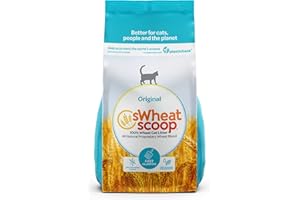 sWheat Scoop Natural Wheat Cat Litter, Original, Fast Clumping with Odor Neutralizing Enzymes, 25 Pound Bag