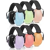 Amylove 6 Pcs Kids Noise Cancelling Headphones 27db Adjustable Earmuffs for Autism Sensory Toddler Children(Gentle Colors)