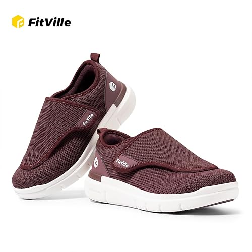 FitVille Diabetic Shoes for Women Extra Wide Width Walking Shoes Slip-On  Orthopedic Shoes for Swollen Feet Foo