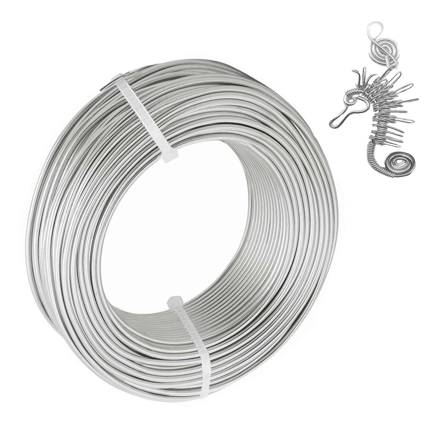 9 Gauge 3mm Aluminum Craft Wire,50 Feet Bendable Metal Wire, Wire for crafting for Sculpting, Bike Modelling Skeleton Crafting Floral Making, Jewelry Making (3mmSilver-15M)