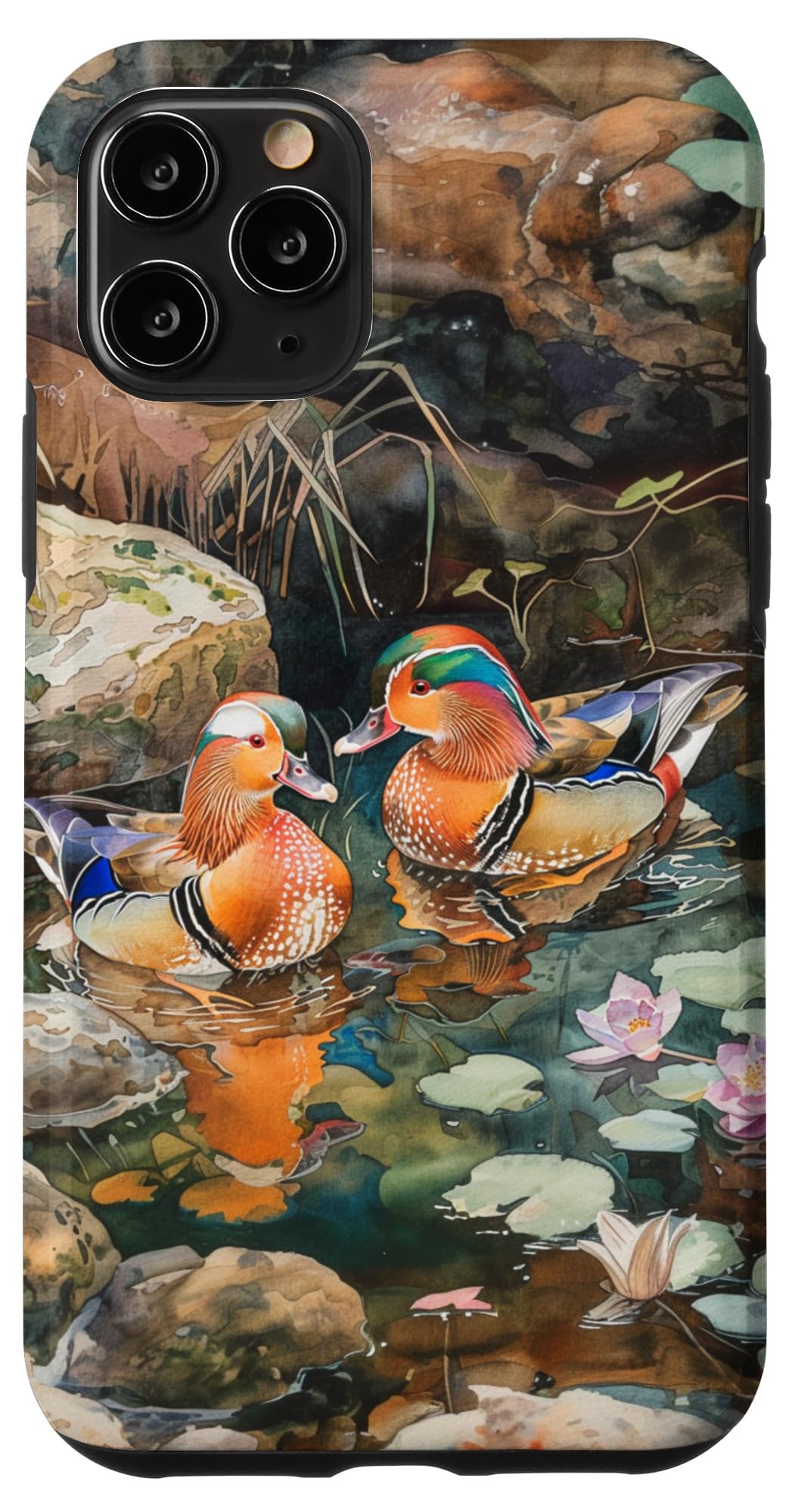 Mandarin Ducks Watercolour Case for iPhone 11 Pro