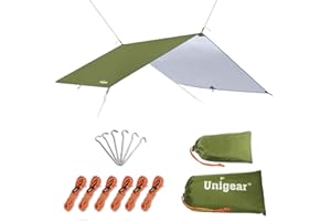 Unigear Hammock Rain Fly Waterproof Tent Tarp, 9.8x9.8ft, UV Protection and PU 3000mm Waterproof, Lightweight for Camping, Backpacking and Outdoor Adventure