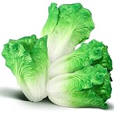 Zeyune 4 Pcs Artificial Vegetables Realistic Pu, Lettuce | Lifelike Simulation Veggies for Kitchen Display, Farmhouse Decor, Restaurant Staging, Photography Props, Home Accents