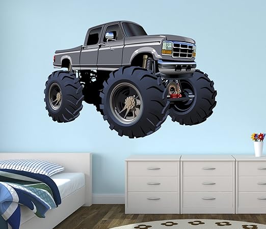 monster truck kids bed
