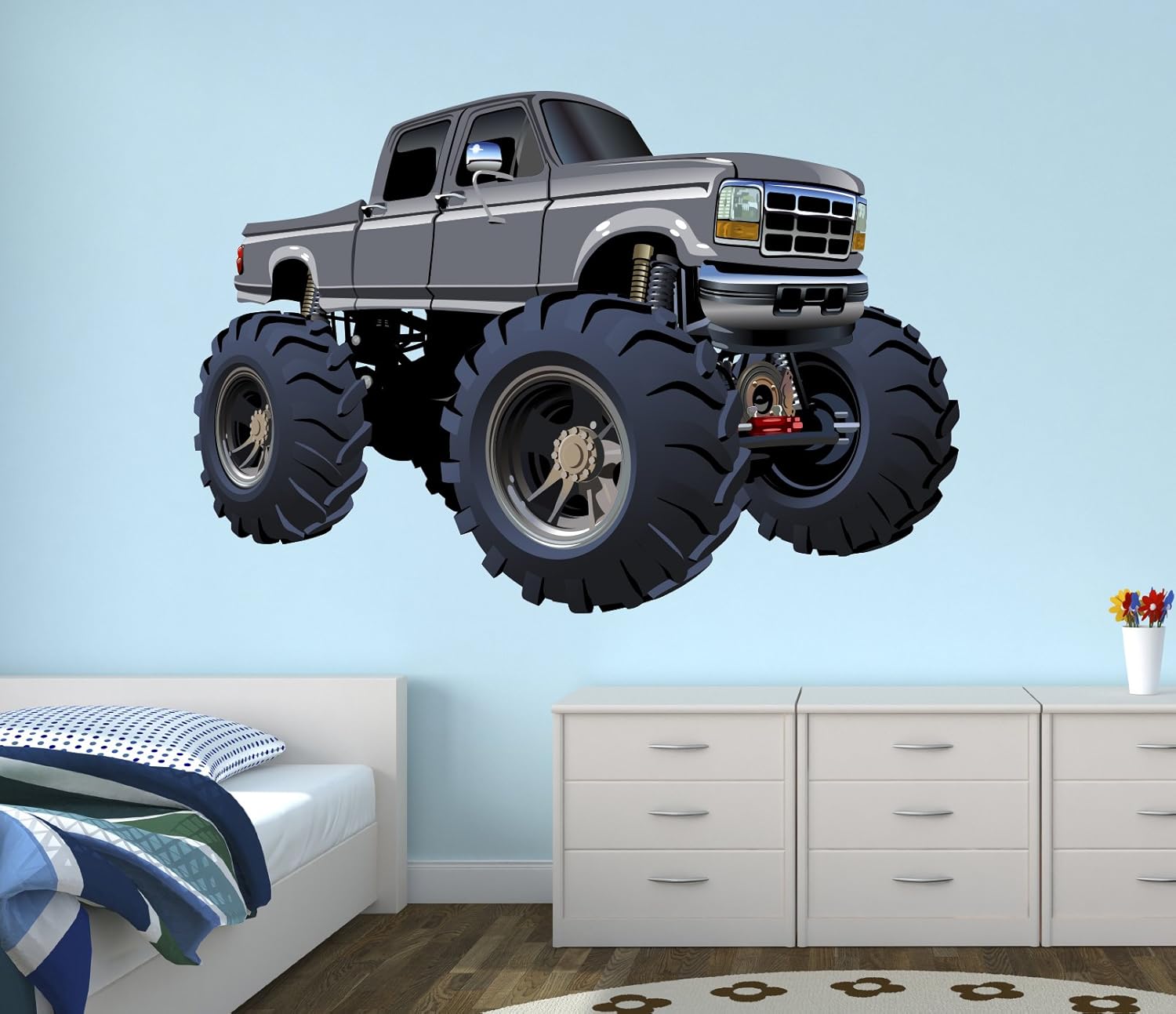 Amazon Com Sport Monster Truck Wall Decal Nursery Art Kids