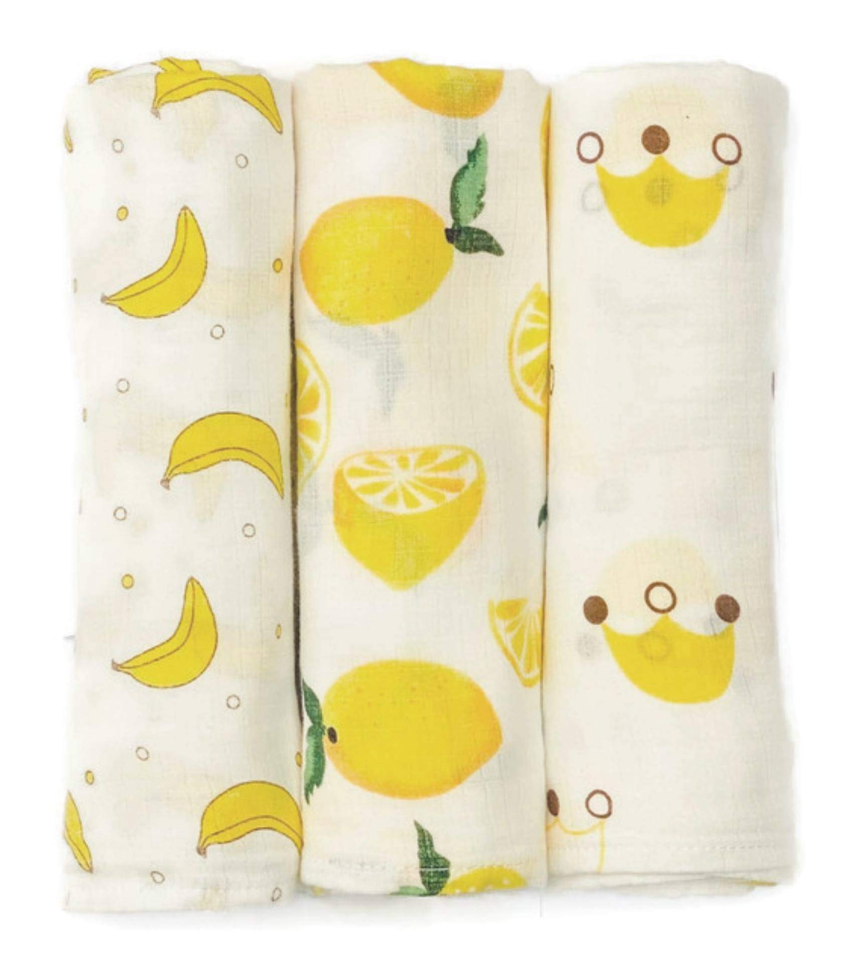 Muslin Swaddle Blanket 3-Pack for Baby X-Large 100% Cotton Muslin Swaddle Blankets Generously-Sized Lightweight Soft and Naturally Breathable Swaddles designed for Multi-Use (#3)