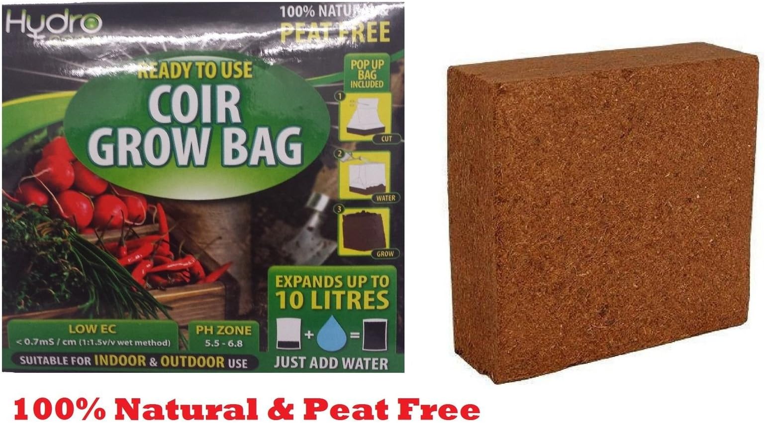 Multi Purpose Compost, Coir and Clay Balls & Coco Coir Mixture Potting Soil Bag (1, Hydro Coco Coir Mixture Potting 10L)