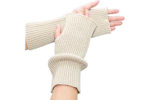 Lilaly 1 Pair Arm Warmers, Therian Arm Warmers, Fingerless Gloves for Women, Hand Warmers Glove (100% Polyester)