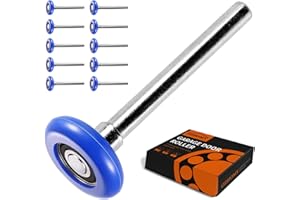 OZHOMY 10pcs Garage Door Rollers Wheel 6200RS Bearing Ultra Quiet Nylon Door Rollers and 4" stem Rotate Quiet and Durable Reu