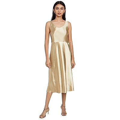 knee length dresses for ladies Rose Metallic Tank Dress, 2 main image 0
