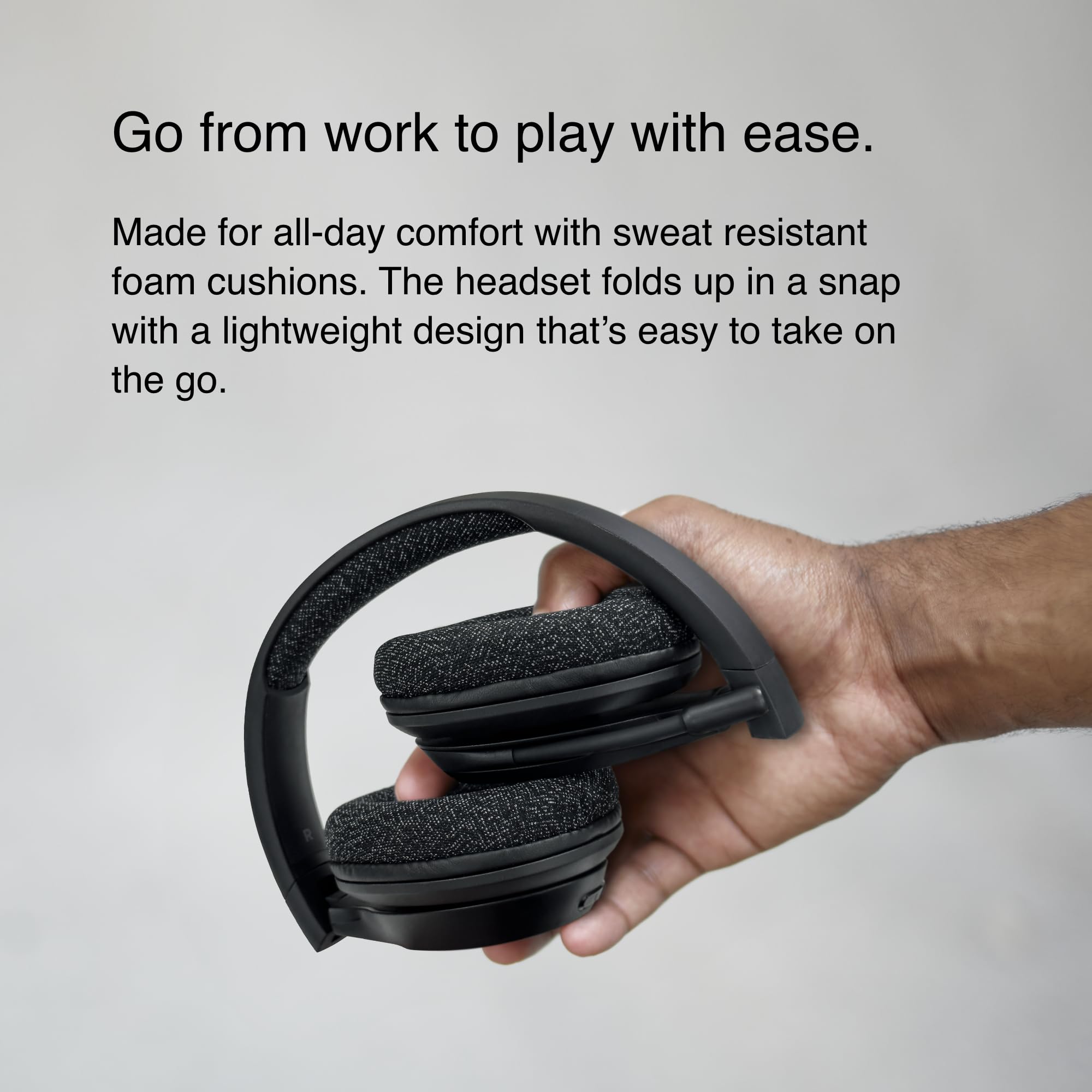 Belkin SoundForm Adapt Wireless Over-Ear Headset, Headphones for Work, Play, Gaming, & Travel w/Built-in Boom Microphone, 45H Battery Life - Compatible with iPhone, iPad, Galaxy, and More - Black