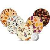 Libre 3 Plus Sensor Covers Waterproof, 10-Pack Autumn Fall Tree Leaves | Bump-Proof Hard Cap, Amolyfe Freestyle Libre 3 Covers, Waterproof Breathable Medical Adhesive Patches, 14-Day CGM Protection