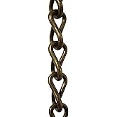 RCH Hardware CH-S51-16-AB-3 Steel Basket Chain, Antique Brass (3 Feet)