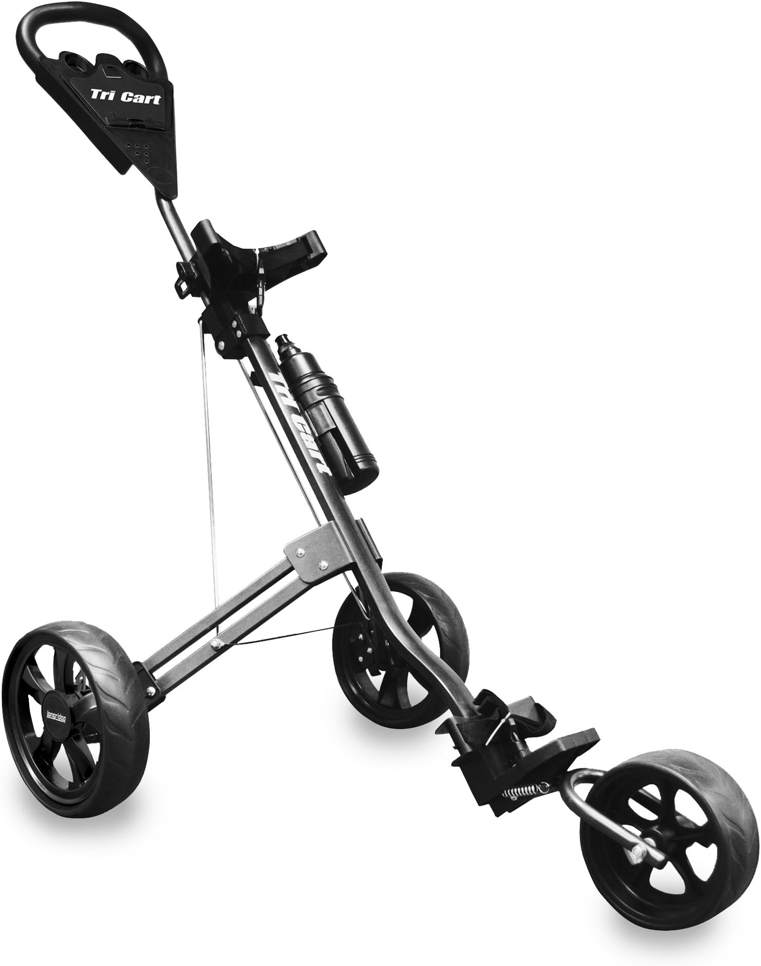 Longridge 2019 Golf Tri Cart 3 Wheel Mens Push/Pull Golf Trolley + Free Water Bottle