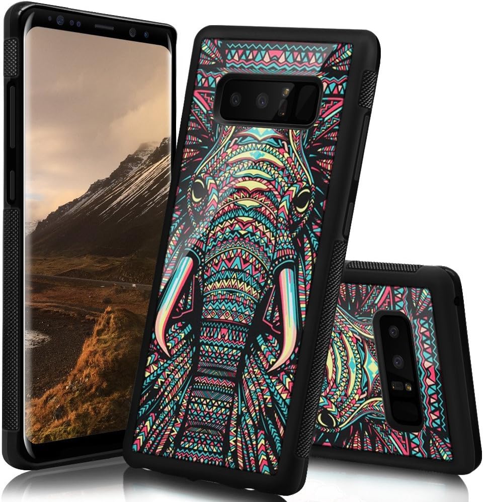 Samsung Galaxy Note 8 Case, Elephant Design Hard PC Soft Silicone Protective Durable Shockproof Case for Samsung Galaxy Note8