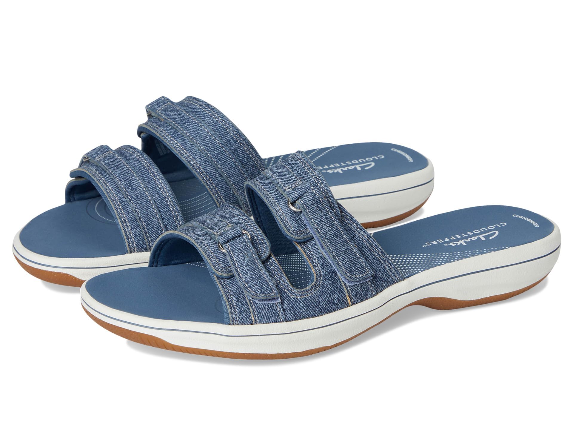Clarks CloudSteppers Women's Breeze Piper Sandal, Dark Denim, 11 M US Image