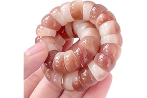 ZEZUT Natural Bodhi Seeds Beaded Bracelets, Fidget Toy for Effectively Alleviate Anxiety and Stress, Protection Healing Bodhi Bracelet, Addictive Fidget Toy Bracelet for Women Men with Gift Box(Brown Ombre)