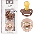 BIBS Pacifiers Colour Collection | Natural Rubber Baby Pacifier | Set of 2 BPA-Free Soothers | Made in Denmark | 18+ Months (Pack of 2) | Woodchuck/Blush