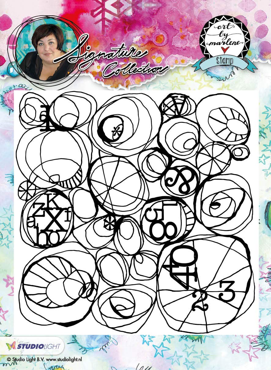 Cling Stamp Background - 14 x 14 cm - Art by Marlene - Nr. 12