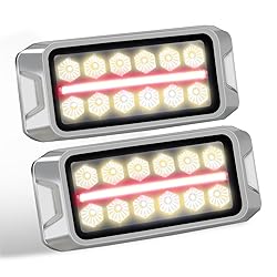 Agrieyes 2 in 1 Amber Strobe Lights, with Red
