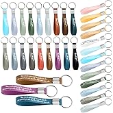 Fumete 50 Pcs Employee Thank You Keychain Bulk Appreciation Keyring Christmas Gift Inspirational Silicone Keychain for Team Coworker Teacher Group Office