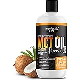 Intentionally Bare MCT Oil Unflavored - Low-Carb MCT Oil with C8 for Focus, Energy and Curb Cravings - Pure, Non-GMO and Glut
