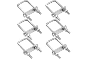 CDOKY Square U-Bolt, Stainless Steel Square Bend U Bolts with Nuts and Frame Plate for Automobiles Trailer, Ski Boat, or Sailboat Trailer (2" W x 4.3 L"（6 Pack）)
