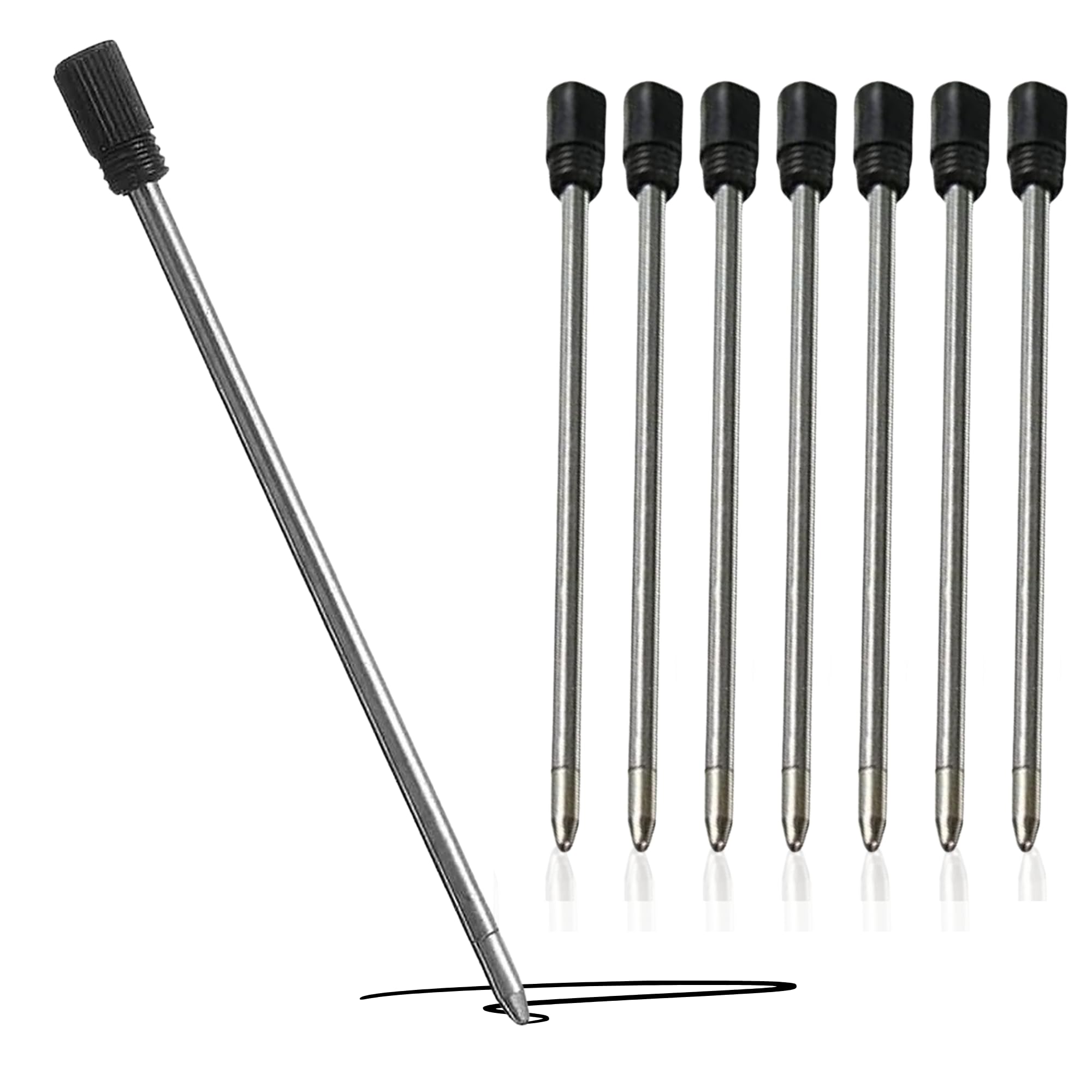 20 x 2.75 Black Ballpoint Pen Refills for Swarovski Pens, 7cm Black Ink Refills Compatible with Swarovski Crystal Element and Diamond Crystal Stylus Ballpoint Pens (20)