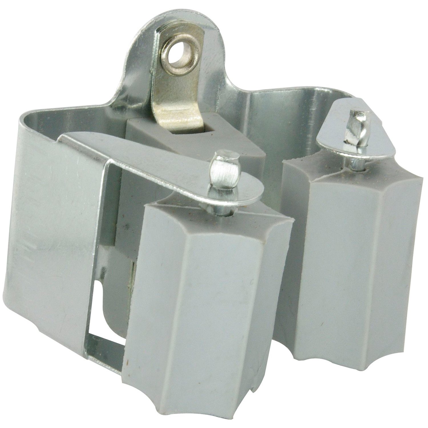 Secotec V105A031S177 tool holder, Klemmfix galvanised spring steel wall bracket for brooms and shovels with attachment screws and plugs, 1