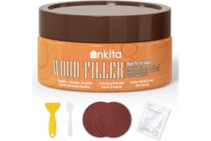 ANKITA All Purpose Wood Filler, Wood Repair Kit(Walnut), Quick Drying Wood Filler Putty, Quickly Repairs Holes, Cracks of Window, Wooden Furniture, Floor, Door, Interior/Exterior, Paintable & Stainable