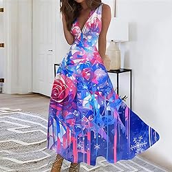 CHRATLHI USA Dresses for Women Sexy Summer Flowy