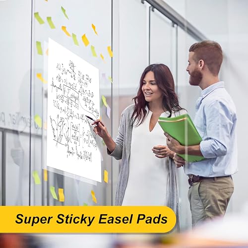 Notes Easel Flip Chart Paper Super Sticky Easel Pad – Giant Repositionable For ...