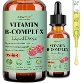 Vitamin B Complex Liquid Drops for Women Men &amp; Kids, 15-in-1 VIT B Complex with Vitamin C B12 B6 B1 Niacin Folate Magnesium for Brain Nerve Neuropathy Energy Mood Health, Sublingual B-Complex Drops