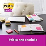 Post-it Super Sticky Notes 540 Sheets Pack of 6 76x76 mm Assorted Colors view 3